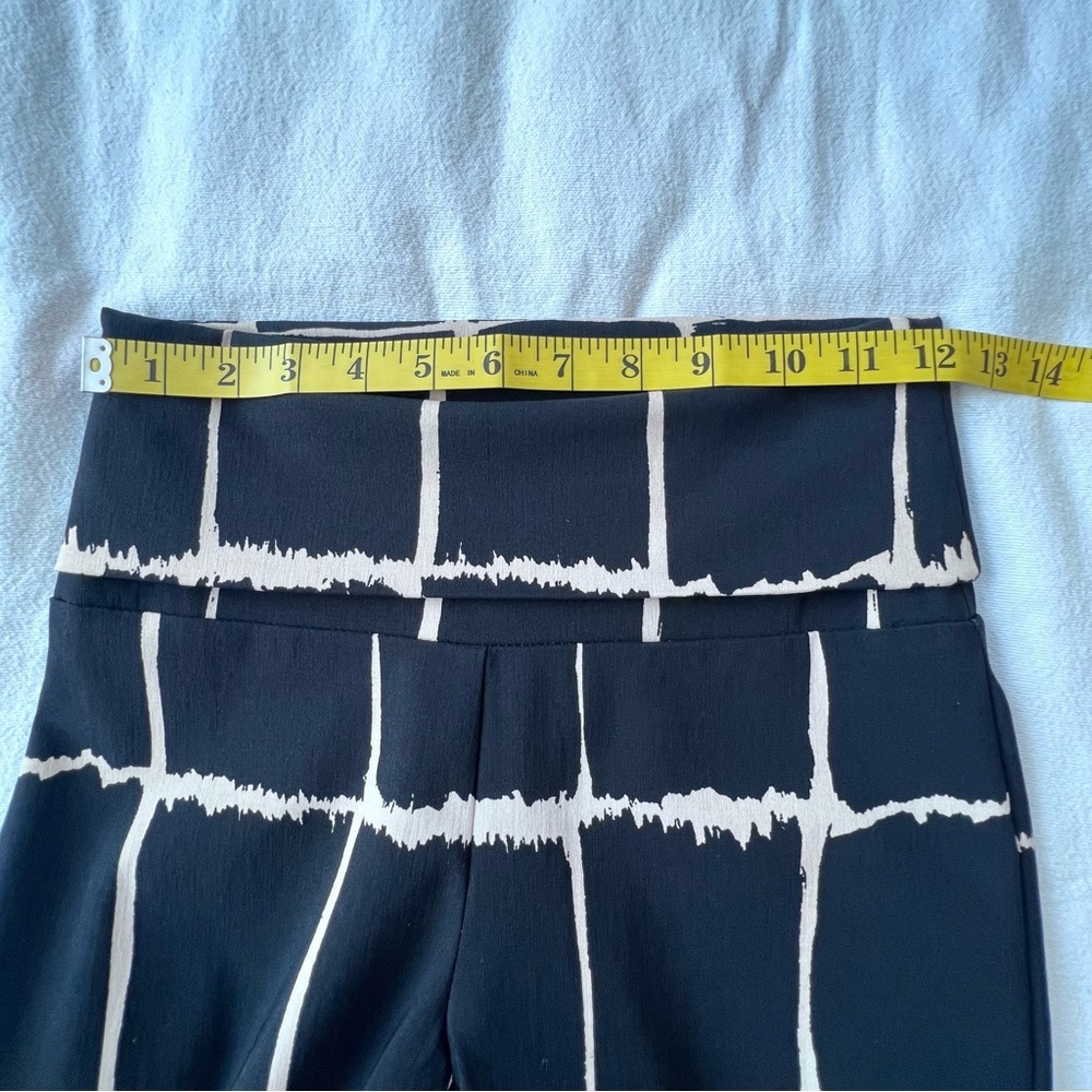 Bitte Kai Rand Magic Fold Waist Pull On Pant Black/White Grid Pattern Women's XS - Picture 9 of 13